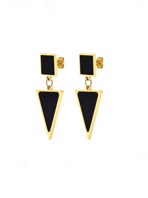 18K Gold Plated Stainless Steel Acrylic Drop Earrings