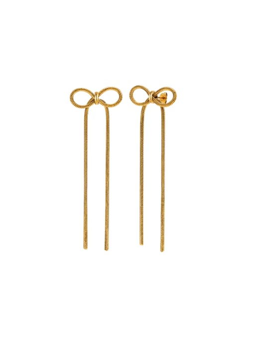18K Gold Plated Stainless Steel Bow earrings