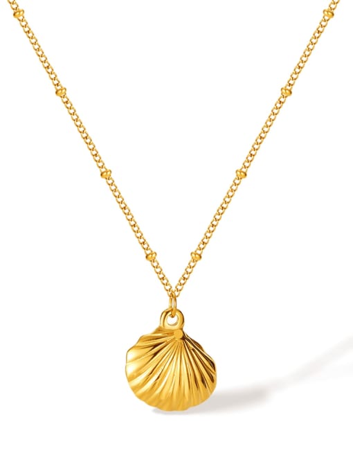 18K Gold Plated Stainless Steel Sea Shell Necklace