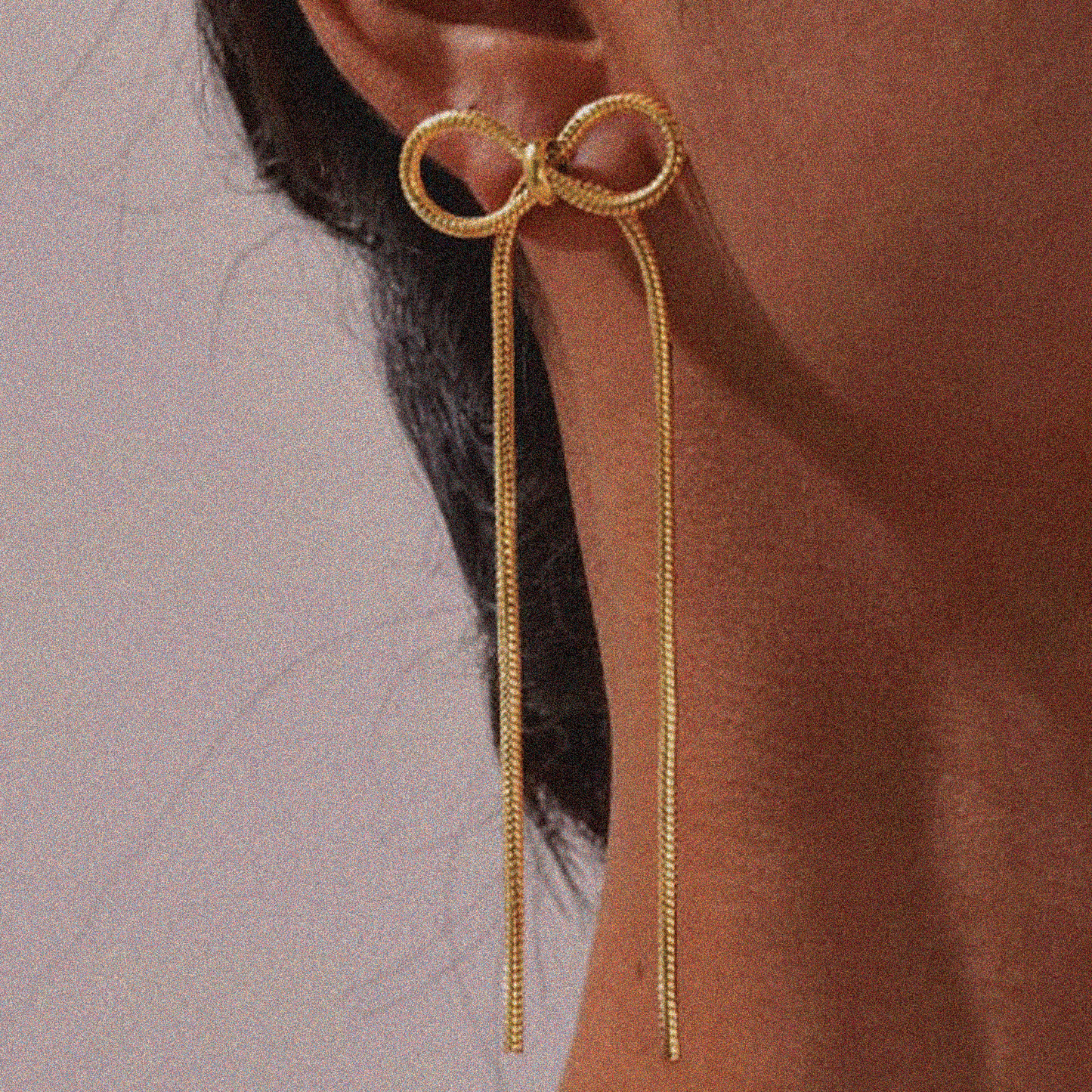 18K Gold Plated Stainless Steel Bow earrings